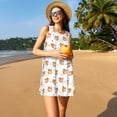 thumbnail image 3 of Balery Squirrel And Rose Vestidos de verano para mujer con estampado: vestido holgado sin mangas, vestido playero informal y cómodo para días calurosos., 3 of 7