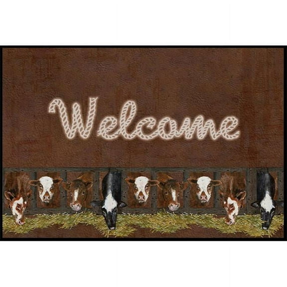 Welcome Mat with Cows Indoor or Outdoor Mat