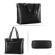 thumbnail image 5 of Bolso Kattee de piel auténtica vintage para mujer, color negro, 5 of 8