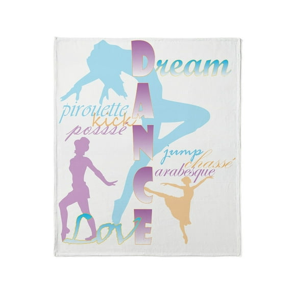 CafePress - Dream Dance Love Throw Blanket - Soft Fleece Throw Blanket, 50"x60" for All Ages