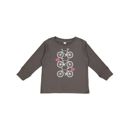

Inktastic Biking Gifts Bicycle Silhouette Gift Toddler Toddler Girl Long Sleeve T-Shirt