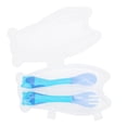 thumbnail image 2 of Fork Spoon Set, Safe Convenient One-piece Baby Spoon And Fork  For Baby For Feeding, 2 of 8