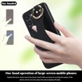 thumbnail image 2 of Allytechgroup Galaxy S23 Case with Keychain, Luxury Girly PU Leather Back Cover Bracket Stand Shockproof Bumper Drop Proof Phone Case Cover for Samsung Galaxy S23, Black, 2 of 8