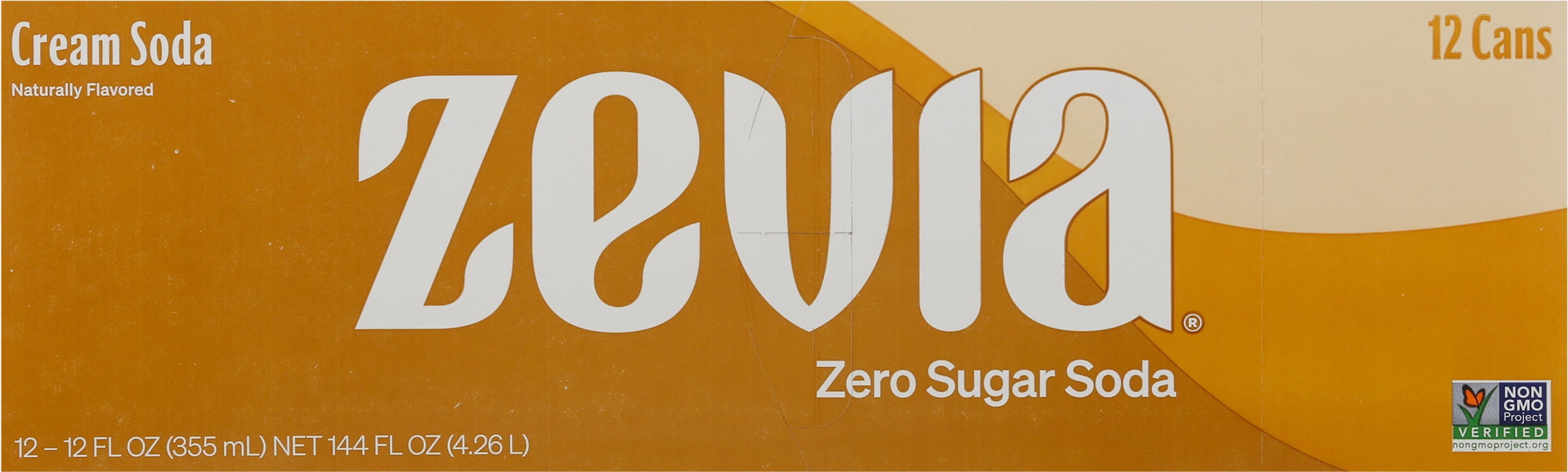 Zevia - Soda Zero Cream Soda, 12Pk, 144fo | Pack of 2