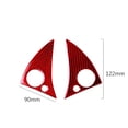 thumbnail image 3 of Real Bright Soft Car Interior Carbon Fiber Sticker DecorationFor Mercedes-Benz W204 2007-10 Red Carbon Fiber Steering Wheel Button CoverAuto Car Protection Interior Accessories, 3 of 8