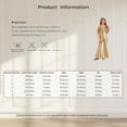 thumbnail image 5 of iiniim Girls Metallic Flared Pants Jumpsuit Spaghetti Straps Hippie Dance Full Body Unitard Performance Black 16, 5 of 7