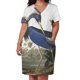 thumbnail image 2 of Vestido de noche con bolsillos para mujer traje holgado de tres colores de heron-john James Audubon ropa de Ceremonia de verano, 2 of 6