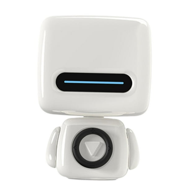 Mini robot pequeño, altavoz Bluetooth inalámbrico con subwoofer, fácil de transportar, tamaño bolsillo. blanco
