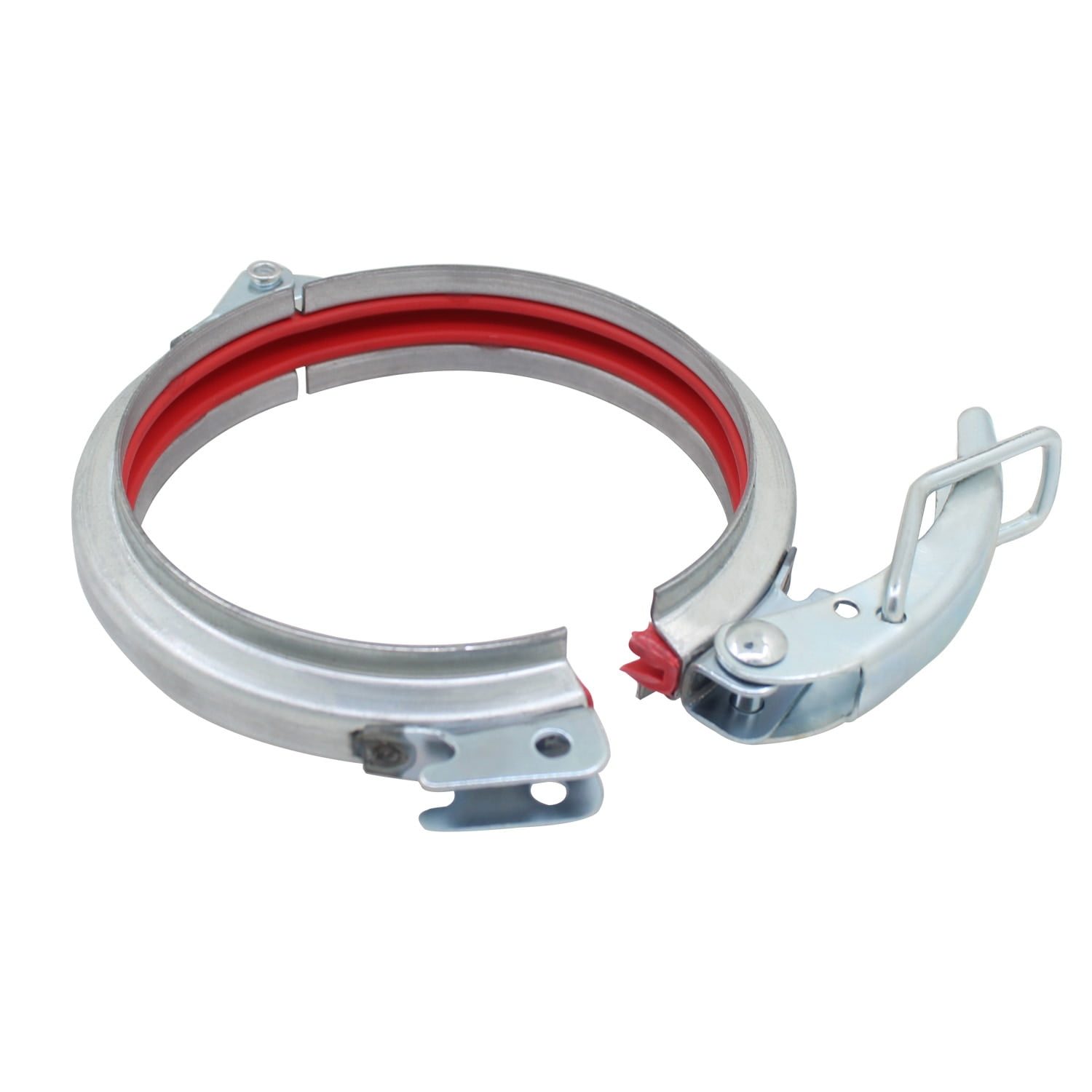 Adjustable pipe clamp hose clamp quick release round duct clamp quick pipe clamp barrel clamp ring SS/galvanized 80-400mm dia