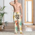 thumbnail image 2 of Fotbe Vintage Cup Pantalones de Pijama para Hombre, Pantalones de Dormir, Pantalones de Casa con Cintura Ajustable y Bolsillos-3X-Large, 2 of 6