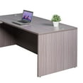 thumbnail image 3 of Boss Office Products 66 Inch Executive L-Shape Corner Desk with Box/Box/File Storage Pedestal, Driftwood, 3 of 6