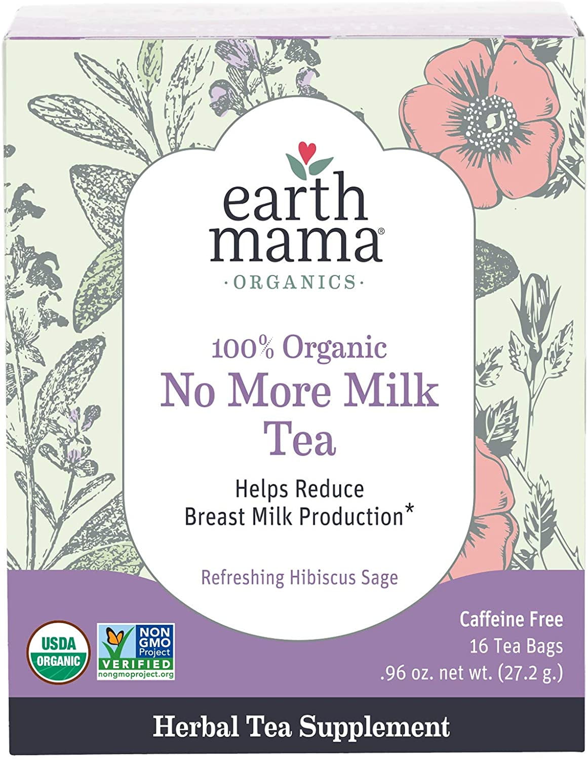 Earth Mama Organic No More Milk Tea Bags for Weaning from Breastmilk