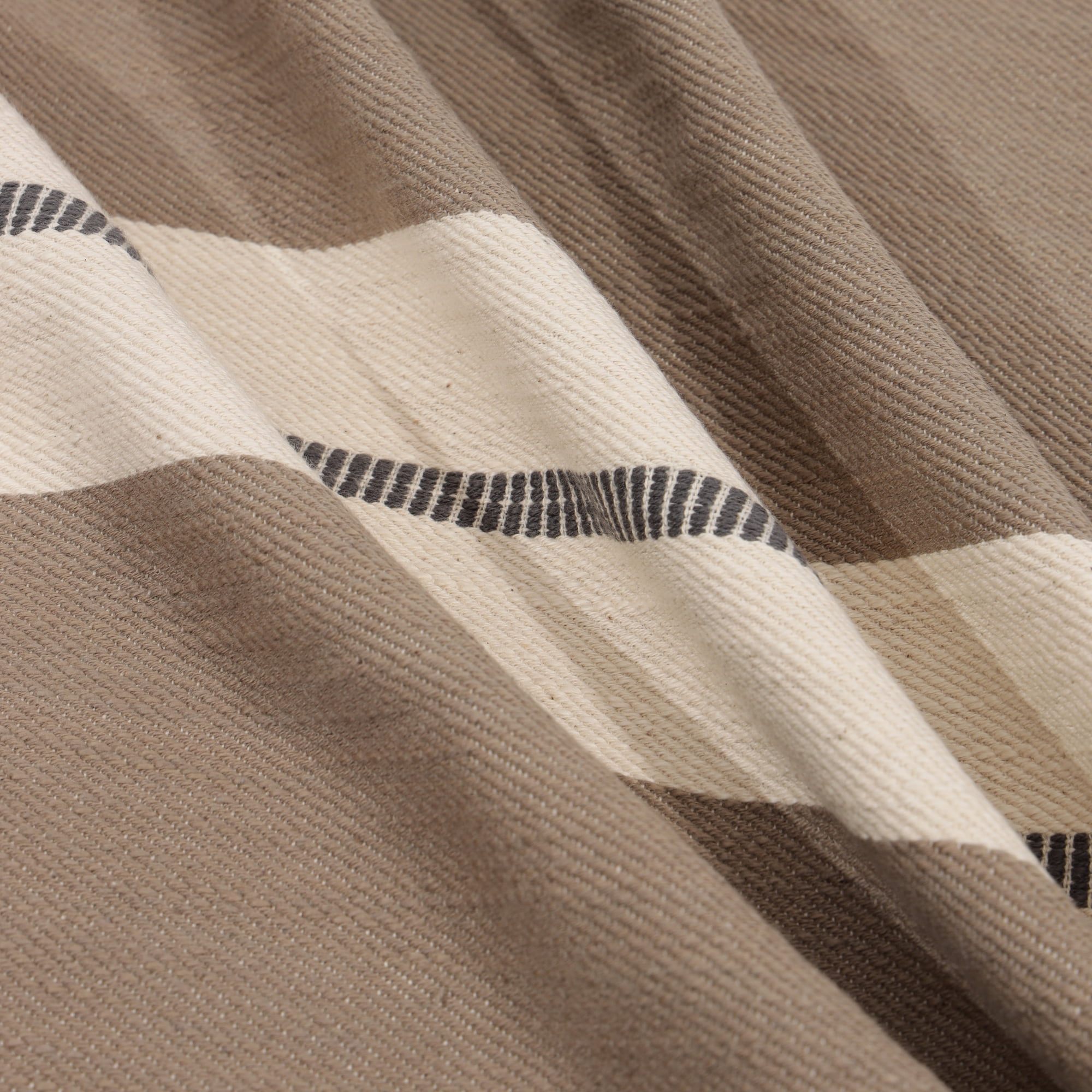 Ox Bay Xander 20" x 20" Taupe Striped Cotton Adult Decorative Throw Pillow