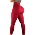 thumbnail image 1 of Pantalones de yoga elásticos para mujer, cintura alta, entrenamiento, gimnasio, vital, sin costuras, levantamiento de glúteos, sonrisa, control de barriga, 1 of 4