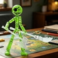 thumbnail image 5 of Light up Poseable Stickman Action Figure - Posable Action Figures, 4.7", Stickman Collectable Action Figures for Collectors, Gift Desk Decor, 5 of 6