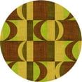 thumbnail image 1 of Ahgly Company Machine Washable Indoor Round Transitional Red Brown Area Rugs, 3' Round, 1 of 7