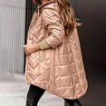 thumbnail image 4 of Iyufng Women's Hooded Quilted Mid Length Puffer Jackets, Zip Up High Low Winter Coat with Side Pockets, 4 of 6