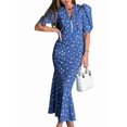 thumbnail image 3 of Women'S Maxi Dress Short Sleeves Wrap V Neck Long Dresses S, 3 of 9