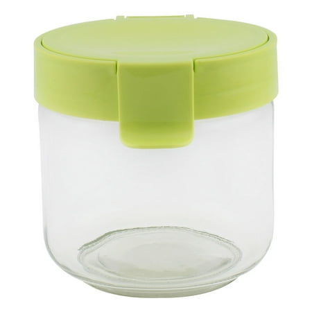 - Family Kitchenware Glass Airtight Seal Tea Leaf Food Canister Green 730ML