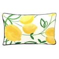 thumbnail image 6 of Jordan Manufacturing 12" x 16" Home Sweet Home Lemons White Novelty and Fruit Reversible Rectangular Outdoor Lumbar Throw Pillow with Welt, 6 of 11