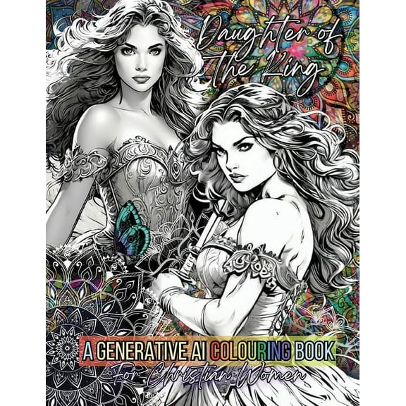 Daughter of the King: A Generative AI Colouring Book For Christian Women, (Paperback)
