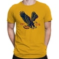 thumbnail image 2 of Smartprints American Eagle EST. 1776 Patriotic Men's T-shirt, Gold, S, 2 of 3