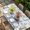 Off-White, variant on Thanksgiving Fall Table Cloths for 3 Foot Rectangle Tables, Blue White Pumpkin Leaves Wooden Grain Patio Waterproof Elastic Fitted Tablecloths, Washable Rectangular Table Cover for Camping