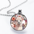 thumbnail image 2 of Alpaca Glass Design Circular Pendant Necklace - Elegant Womens Necklaces, 2 of 5