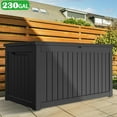 thumbnail image 2 of 230GAL XXL Deck Box, Seizeen Outdoor Storage Box for Patio Furniture, Multipurpose Storage Bench All-weather Waterproof, Reinforced Lid with Air Rods, Large 1000LBS Capacity, 2 of 10
