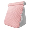 thumbnail image 2 of Almohada triangular multifuncional para cabecero, ideal para sofá y cama. rosa, 2 of 9