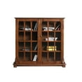 thumbnail image 2 of Pemberly Row Modern Wood Double Door Bookcase in Dark Walnut, 2 of 6