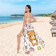 thumbnail image 5 of Women's Beach Swimsuit Cover Ups Bathing Suit Coverups Bikini Wrap Dress for Swimwear Cute Bear with Sweet and Dessert, 5 of 7