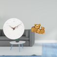 thumbnail image 2 of Reloj de pared decorativo con figura de cerdito de la , colección de estatuas de resina y fibra de madera. Ideal como regalo de inauguración de, 2 of 8