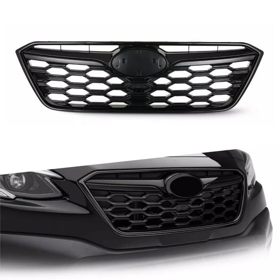 ONEPI Gloss Black Front Grill Compatible with Subaru Outback 2020 2021 2022 Models, No Emblem