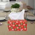 thumbnail image 3 of ZUXONGSY Christmas Snowflakes Tissue Box Cover PU Leather Household Tissue Holder with Buckle Waterproof Tissue Cover Wear Resistant Leather Tissue Cover Stylish Home Decor, 3 of 7