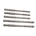 thumbnail image 3 of 5pcs/set Four-Flute Eccentric Drill Bits Drilling Glass Tile Punching Triangle Drill Bit For Tile,glass,cement,granite,concrete, 3 of 11