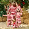 thumbnail image 3 of PatPat Christmas Pajamas Family Matching One Piece Pjs for Baby Girls Boys Snowman Onesies with Holiday Hat & Socks, Red, 6-9 Months, 3 of 14