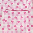 thumbnail image 4 of Ladies Pajamas Sets Valentines Button Down Short Sleeve Heart Print Sleepwear Casual Relaxed Fit 2 Piece Loungewear Pink S, 4 of 9