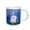 White, variant on 3drose, Cute Pink Octopus Cartoon - Kawaii Happy Girly Squid Underwater in Deep Blue Green Sea Ocean Waves, 11oz Two-tone Yellow Mug