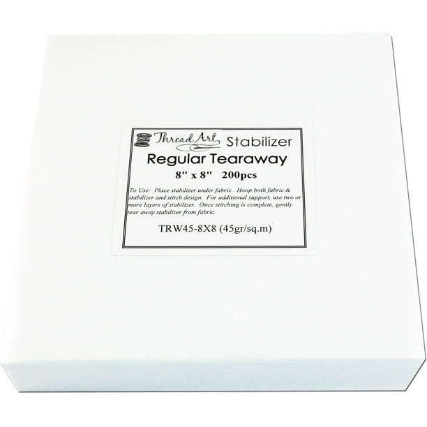 Tearaway Embroidery Stabilizer by Threadart 1.6 oz Medium Weight 8