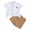 White, variant on Toddler Boy Outfits Baby Boys Summer Kids Cotton Stripe Short Sleeve Running Suit 0 3 6 12 18 24 Months Clothing Sets Set 2-Piece