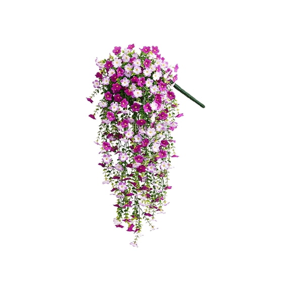 Rattan Basket Artificial Bougainvillea Wall Hangings, Full Bloom Silk Flower Suspended Ornament for Wedding Hall Ceiling, Interior Wall and Indoor Wedding Venue Space Styling Decoration
