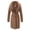 Deep Brown, variant on Women's Faux Suede Leather Jackets Outwear Fleece Lined Coat Leather