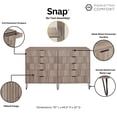 thumbnail image 4 of DUMBO 10-Drawer Double Tall Dresser from Engineered Wood in Gray, 4 of 8