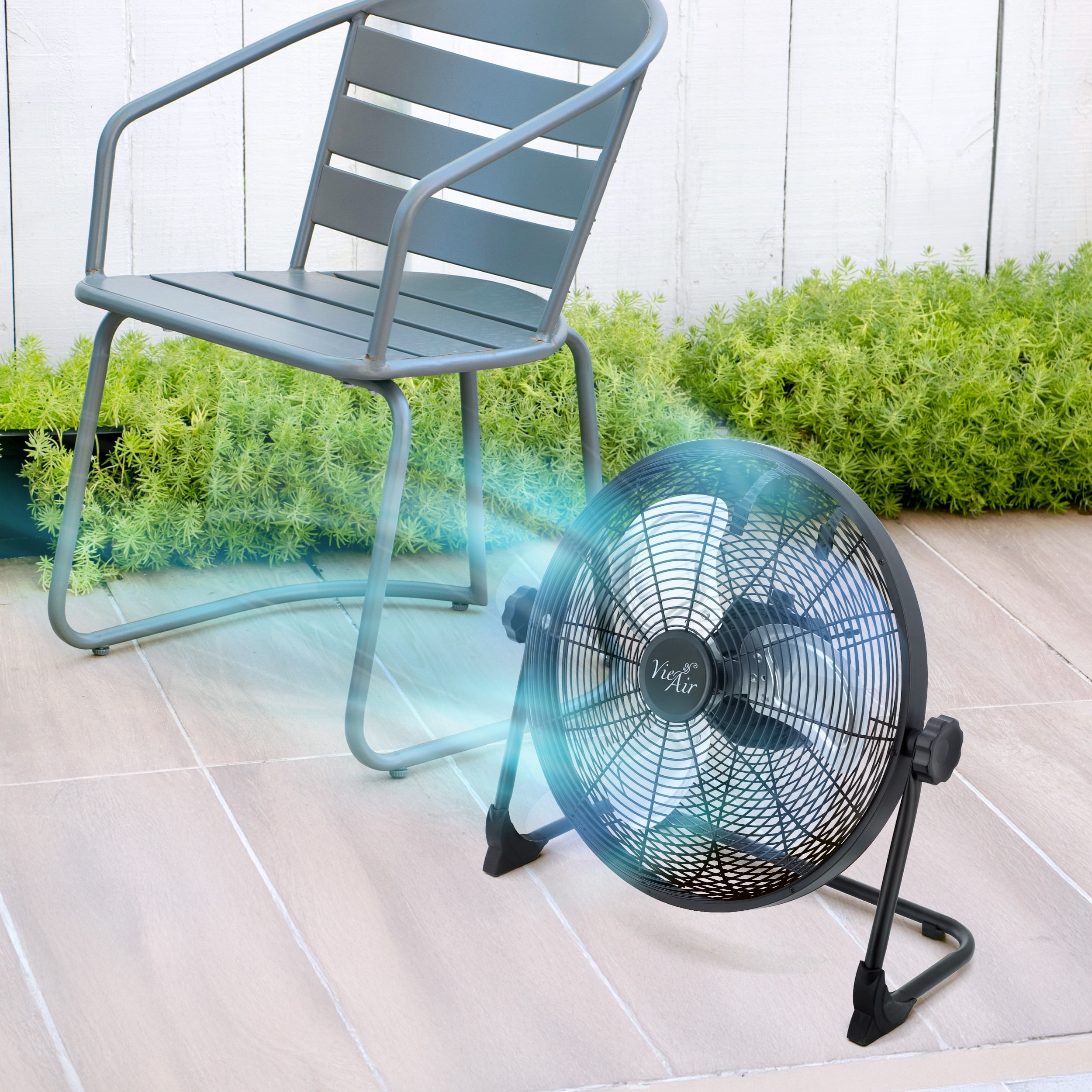 Vie Air 16 Inch Rechargeable Indoor/Outdoor Floor Fan (IPX4 Rated)