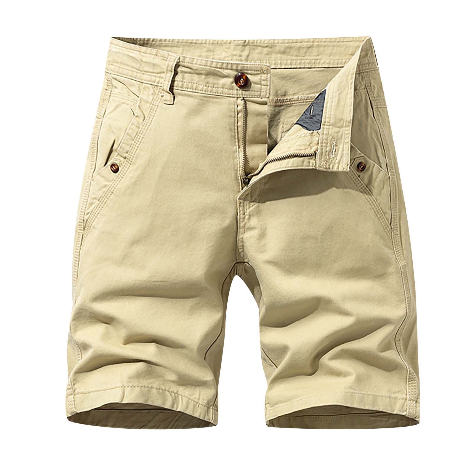 Penkiiy Men's Shorts Multi Pocket Cargo Pants Loose Casual Pants ...