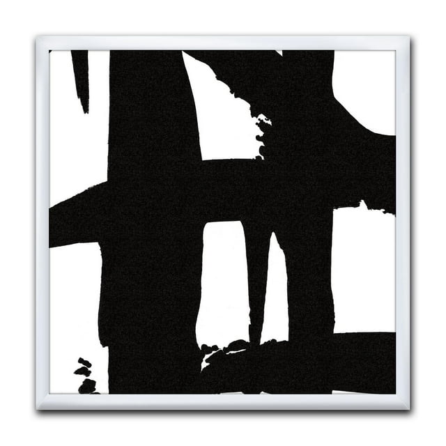 Designart Chemins croisés noir et blanc II Art mural encadré