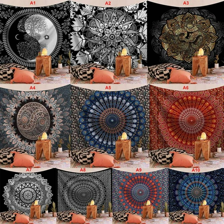 Peacock Flower Mandala Tapestries Peacock Flower Mandala Tapestries