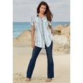 thumbnail image 5 of Roaman's Women's Plus Size Seersucker Shirt, 5 of 5