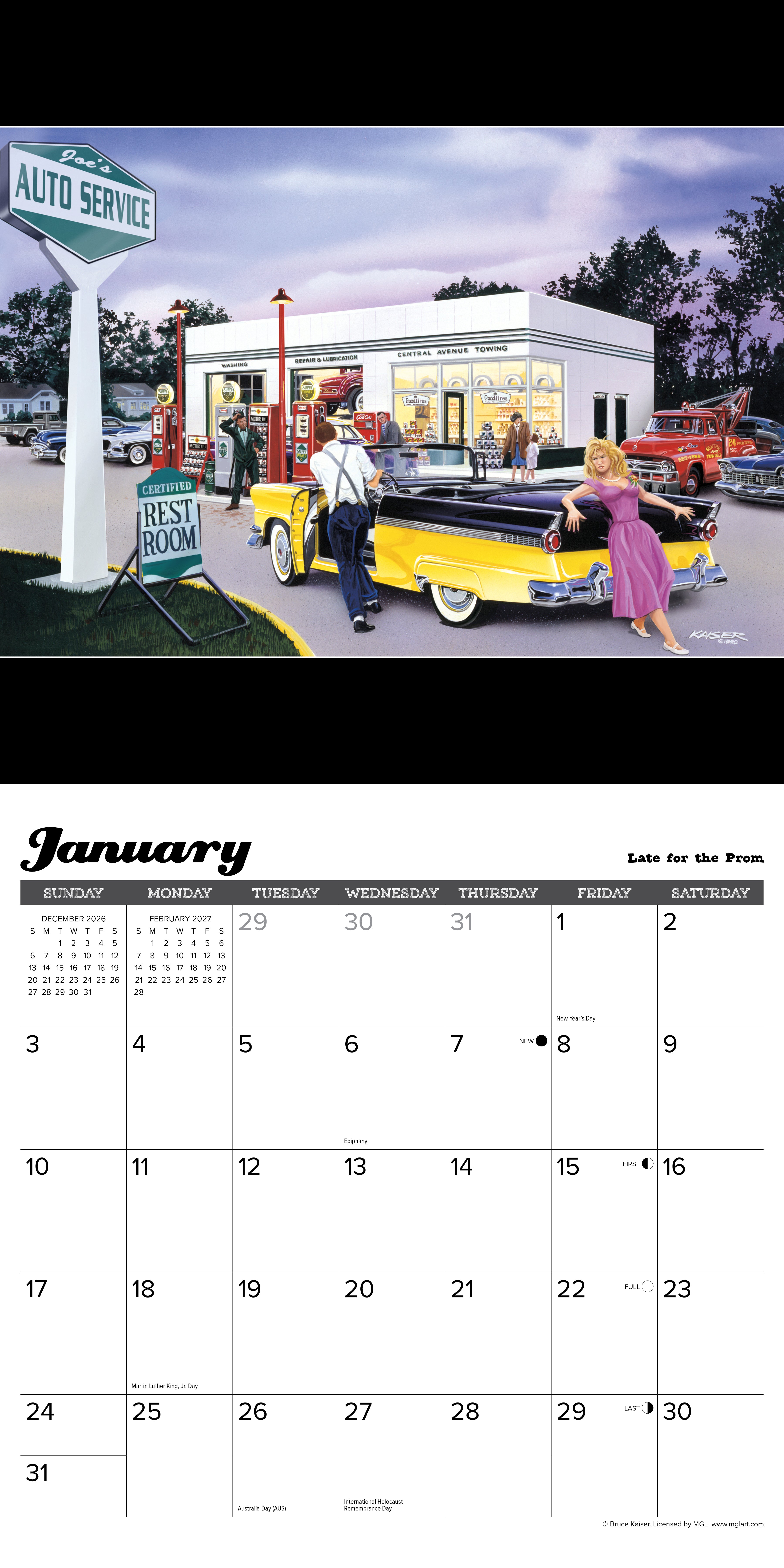 Willow Creek Press, Classic Cruisin' & Chrome 2027 Wall Calendar